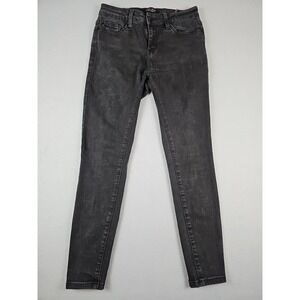 Judy Blue Women's 7/28 Skinny Fit Jeans Black Stretch High Rise JB8883 (28x26.5)